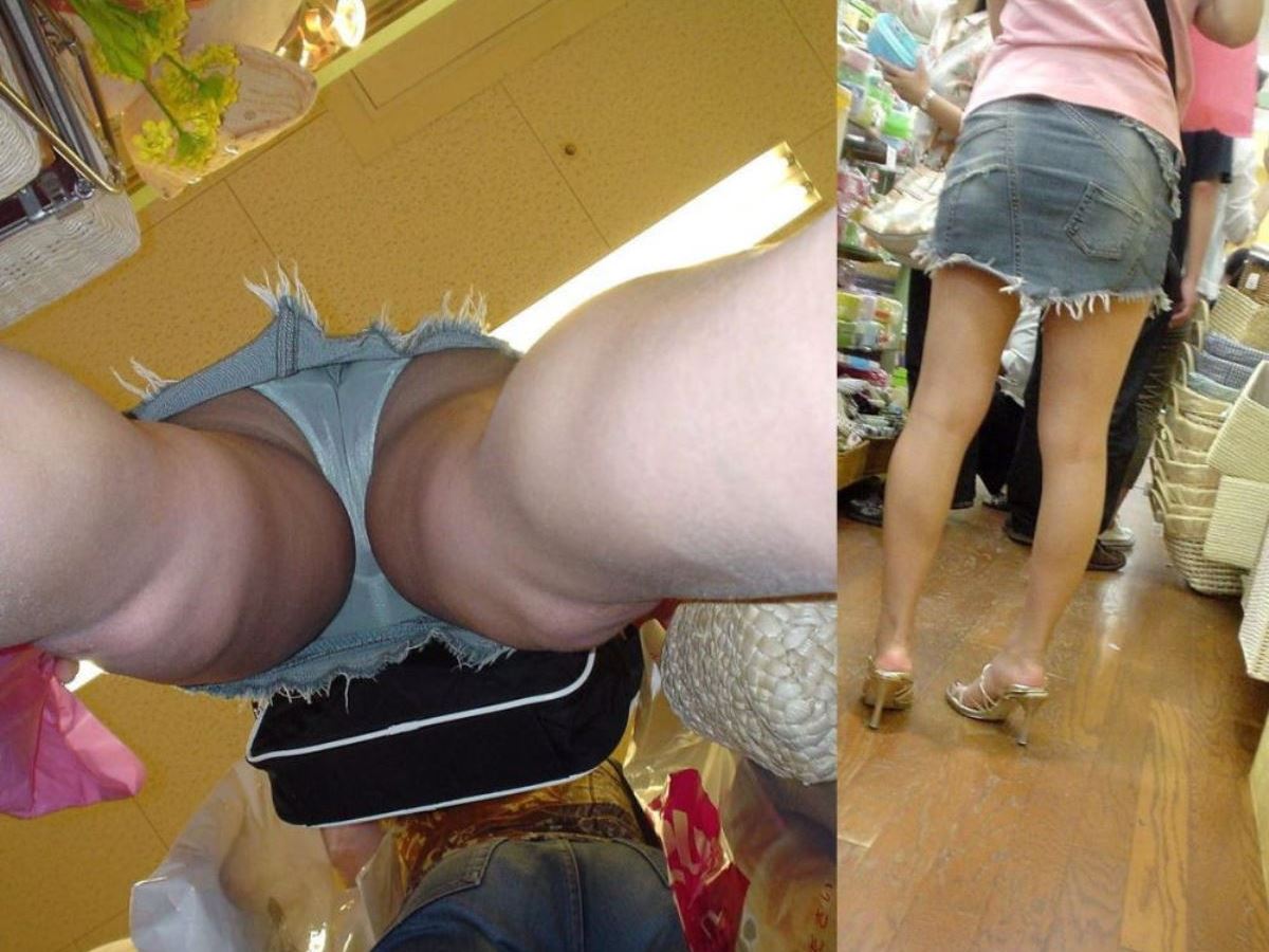 買い物中の素人女子のパンツを盗撮！